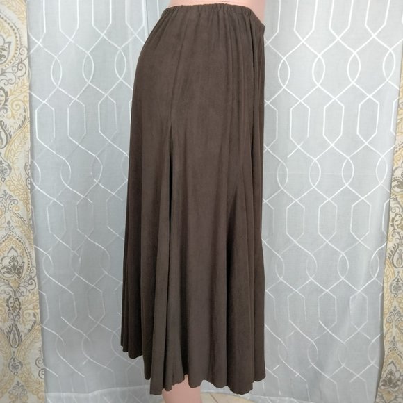 Cato brown ankle length skirt soft western style size M - Picture 5 of 7